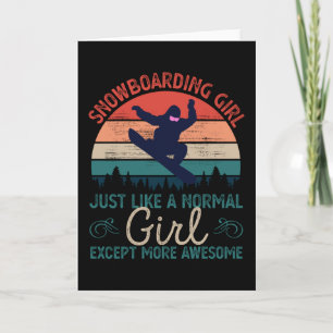 Carte Snowboard Girl Cadeau Super Snowboard