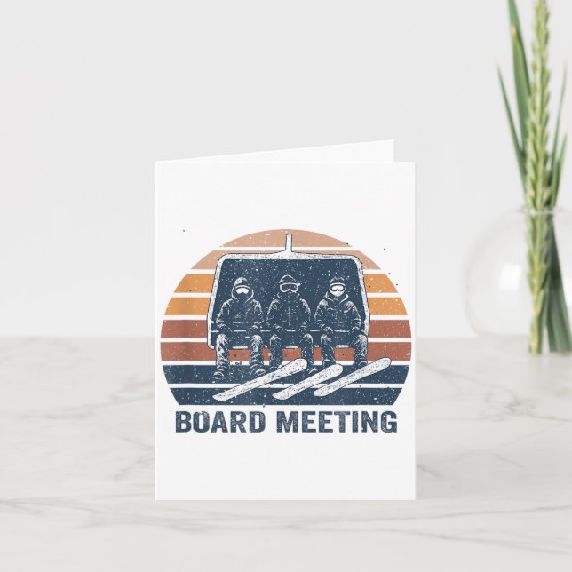 Carte Snowboard Meeting Snowboarding Vacation Skiing  (Devant)