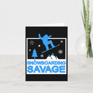 Carte Snowboard Savage Enfants Cool Jeunes Freestyle Nei