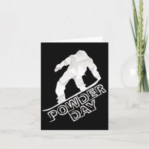 Carte Snowboard Ski Hiver Sports Neige Jour de la Poudre