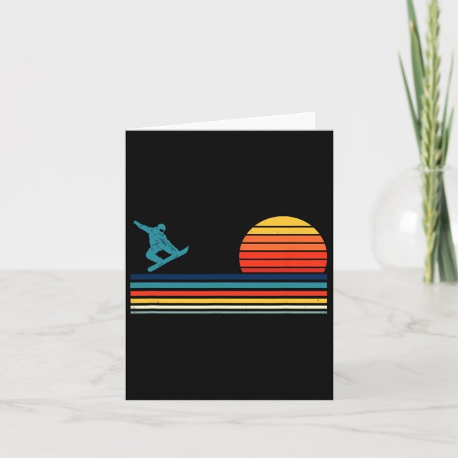 Carte Snowboard Snowboard Rétro 1 (Devant)