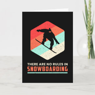 Carte Snowboard Snowboard Snowboard Retro Cadeau