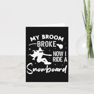 Carte Snowboard Snowboard Vintage Halloween Witch