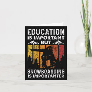 Carte Snowboard Snowboard Vintage Retro Education