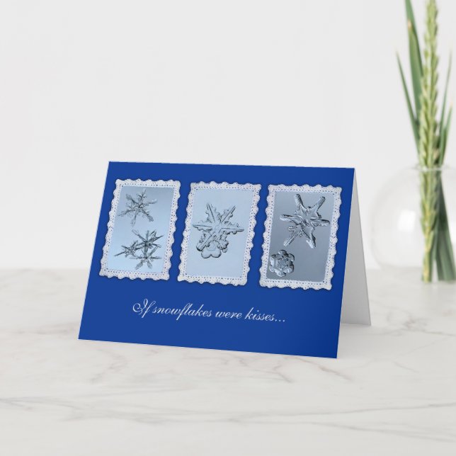 Carte Snowflake Kisses Valentine (Devant)