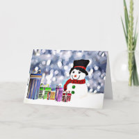 Snowman avec ses cadeaux