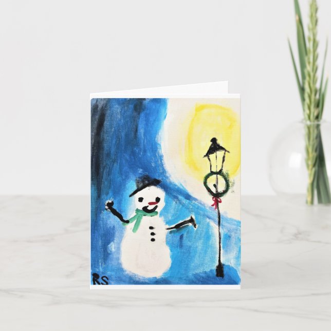 Carte Snowman & Lightpost (Devant)