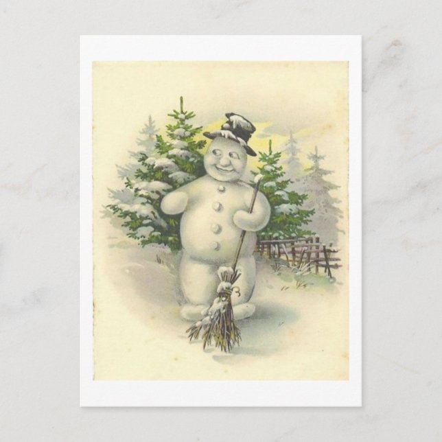 Carte Snowman vintage (Devant)