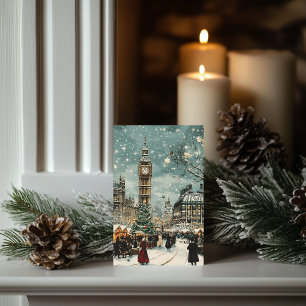 Carte Snowy London Christmas Scene