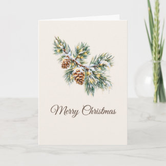 Carte Snowy Pine Branch