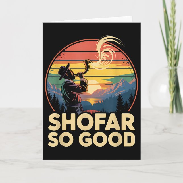 Carte So Good Funny Rosh Hashanah Jewish Holiday Sho Far (Devant)
