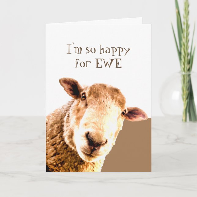 Carte So Happy for EWE Fun Félicitations Sheep Card (Devant)