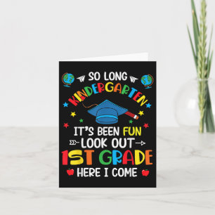 Carte So Long Kindergarten Graduation 1ère année Enfants