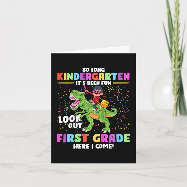 Carte So Long Kindergarten Graduation Cl 2023 Dinosaur K (Devant)