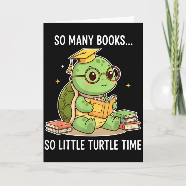 Carte So Many Books Little Time Turtle Scholar  (Devant)