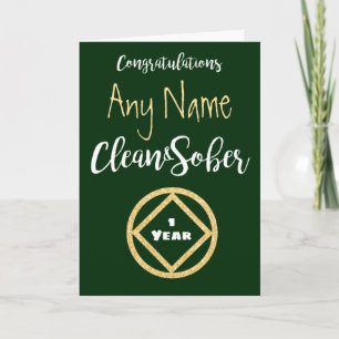 Carte Sobriété personnalisée Green & Gold NA sobriété 1 