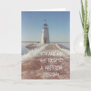 Carte Sobriety Birthday Recovery Lighthouse Photographie
