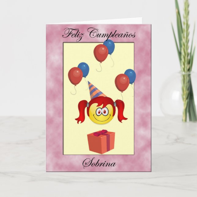 Carte sobrina de Feliz Cumpleaños (Devant)