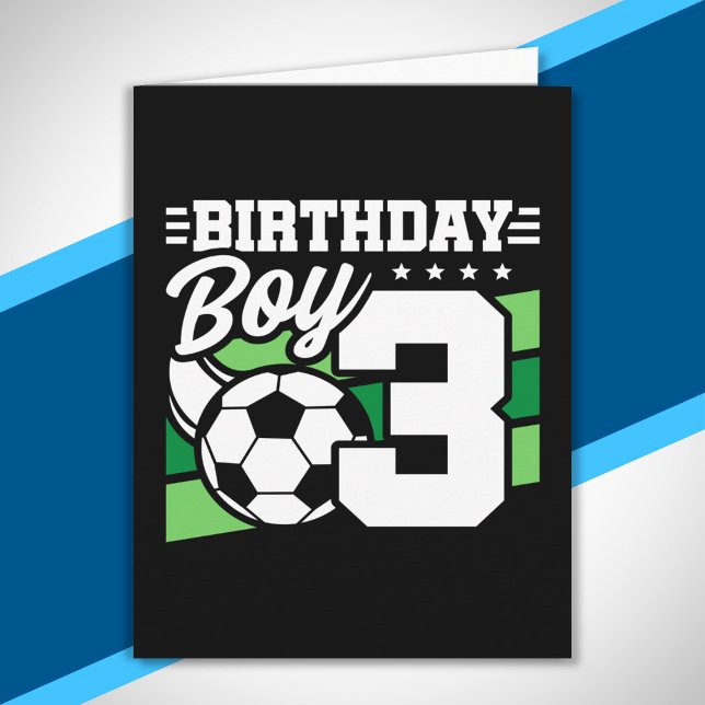 Carte Soccer Anniversaire - Garçon de 3 ans - 3ème anniv (Créateur téléchargé)