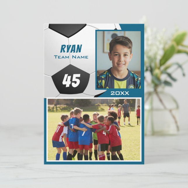 Carte Soccer Football Player 2 Photo Memory Mate (Debout devant)