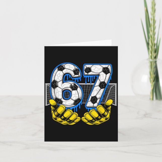 Carte Soccer Six Seven 67 Drôle de mème Gen Alpha  (Devant)