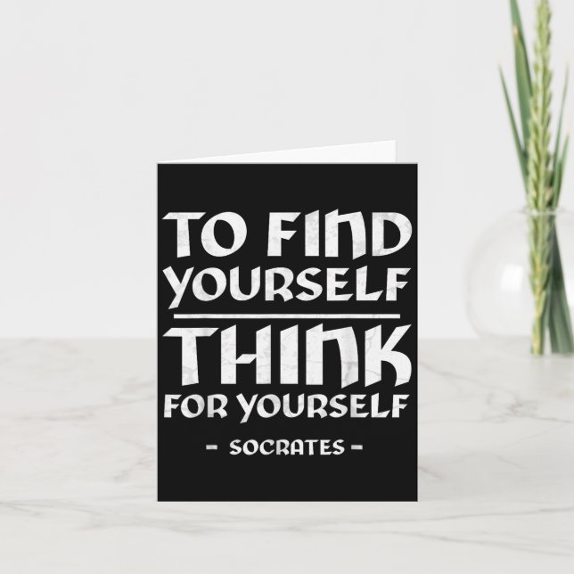 Carte Socrate Auto-Sensibilisation Stoicisme Citation Ph (Devant)
