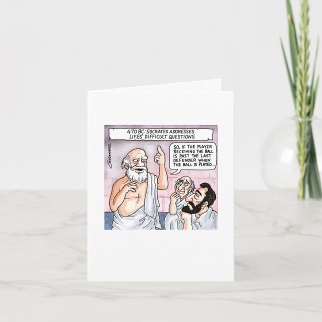 Carte Socrates expliquant la règle de l'extérieur (Devant)