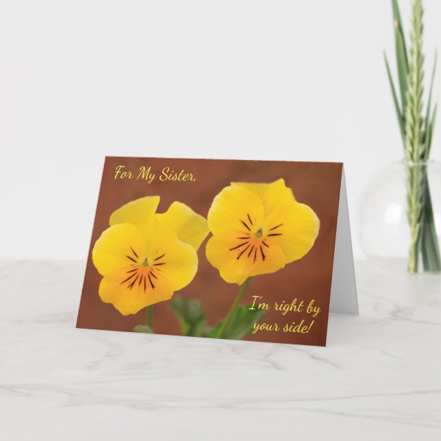 Carte Soeur Cancer Soutien Spring Violette (Devant)