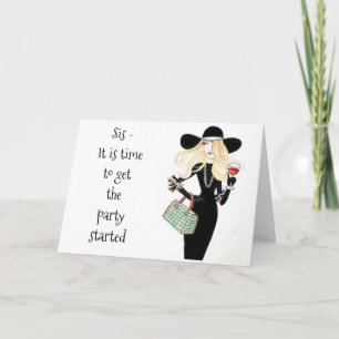 CARTE ***SOEUR*** C'EST VOTRE ANNIVERSAIRE* FÊTONS