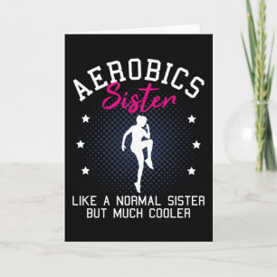 Carte Soeur d'aérobic Dire Drôle Gymnastique Cadeau