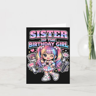 Carte Sœur de la fille d'anniversaire Musique populaire 