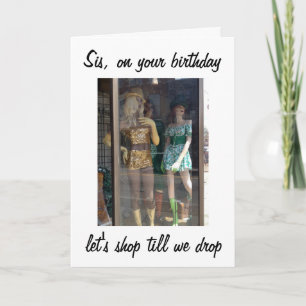 CARTE **SOEUR**DÉJEUNER ET SHOPPING LE "VOTRE ANNIVERSAI