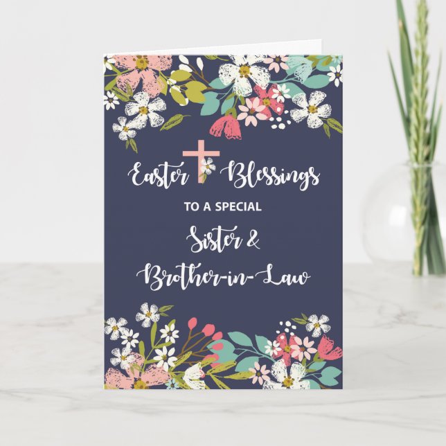 Carte Soeur et beau-frère Bénédiction de Pâques de Ressu (Devant)