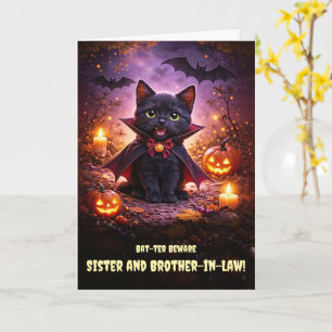 Carte Sœur et beau-frère, Joyeux Halloween