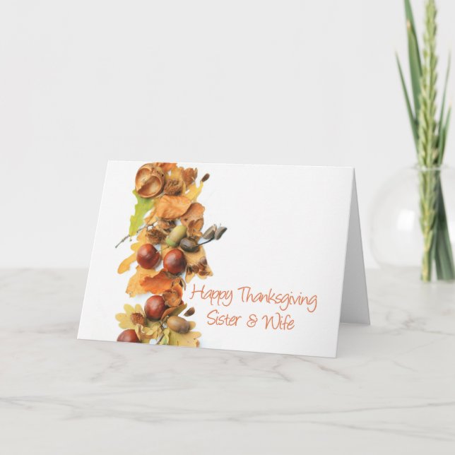 Carte Soeur Et Femme Thanksgiving (Devant)