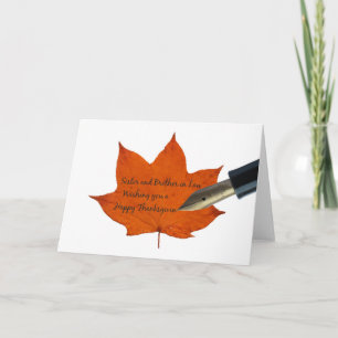 Carte Soeur Et Mari Thanksgiving