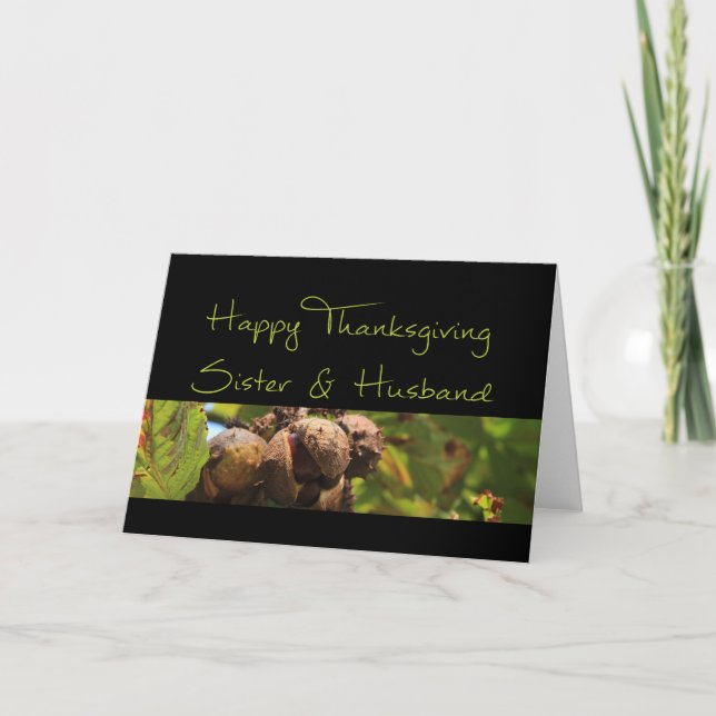 Carte Soeur Et Mari Thanksgiving (Devant)