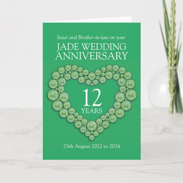Carte soeur Jade mariage anniversaire (Devant)