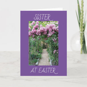 CARTE **SOEUR** JARDIN, BEAUCOUP D'AMOUR HAPPY EASTER CA