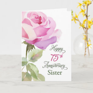 Carte Sœur Jubilé de la Rose Catholique 75e Anniversaire