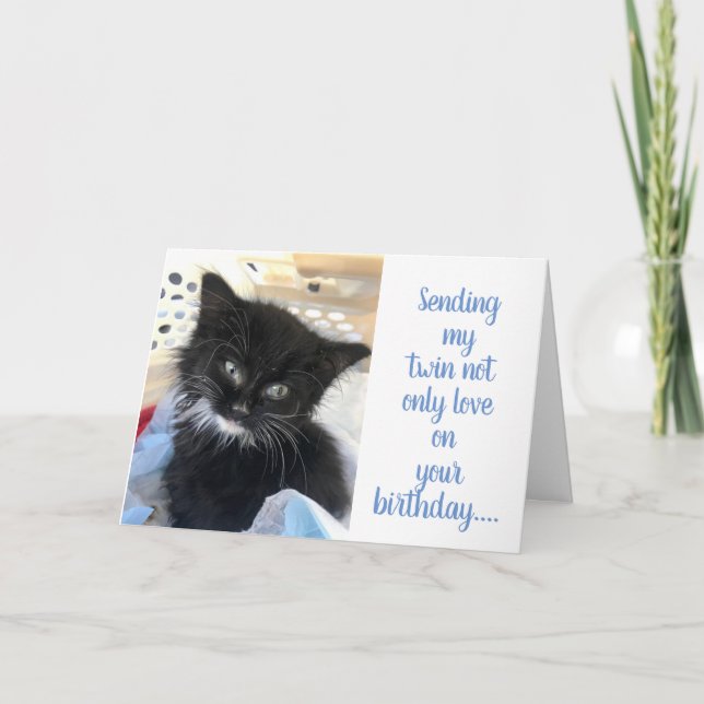 CARTE **SOEUR JUMELLE**  VOTRE VOEUX D'ANNIVERSAIRE ET P (Devant)