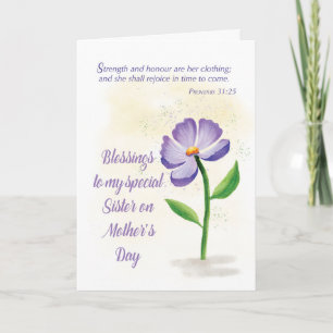 Carte Soeur lors de la Fête des Mères Bénédiction Fleur 
