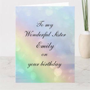 Carte Soeur personnalisée Anniversaire