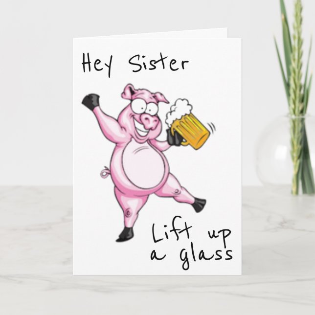 CARTE **SOEUR** PRÊTE À CÉLÉBRER **CARTE D'ANNIVERSAIRE* (Devant)