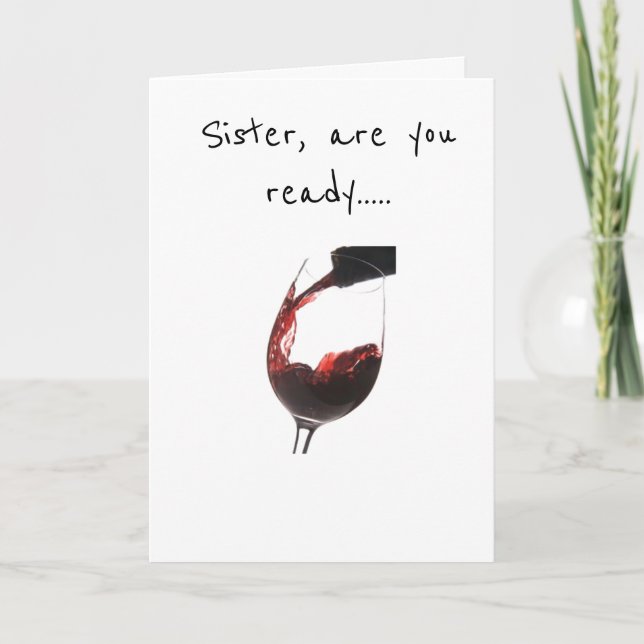CARTE **SOEUR** PRÊTE À CÉLÉBRER **VOTRE ANNIVERSAIRE** (Devant)