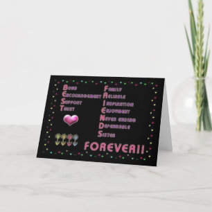 CARTE **SOEUR SPÉCIALE** JOUR SPÉCIAL "VOTRE ANNIVERSAIR