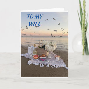 CARTE  * SOEUR SPÉCIALE* PLAGE D'ANNIVERSAIRE    GREETIN