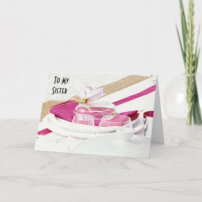 CARTE SOEUR SUR VOTRE MARIAGE JOUR AMOUR (Devant)