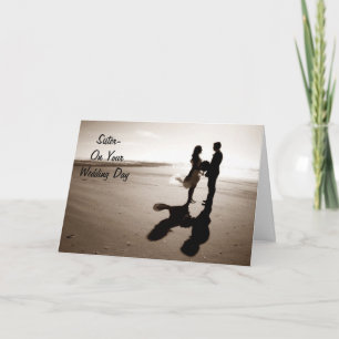 CARTE SOEUR SUR VOTRE MARIAGE JOUR-AMOUR/AMUSEMENT