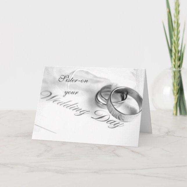 CARTE SOEUR SUR VOTRE MARIAGE JOUR-AMOUR/RIRE (Devant)